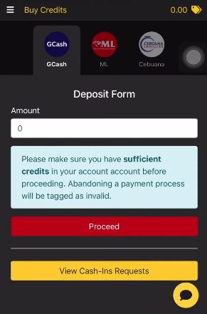 Make instant deposit via GCash at Sabong platform